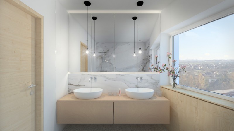 Moderní koupelna s mramorem